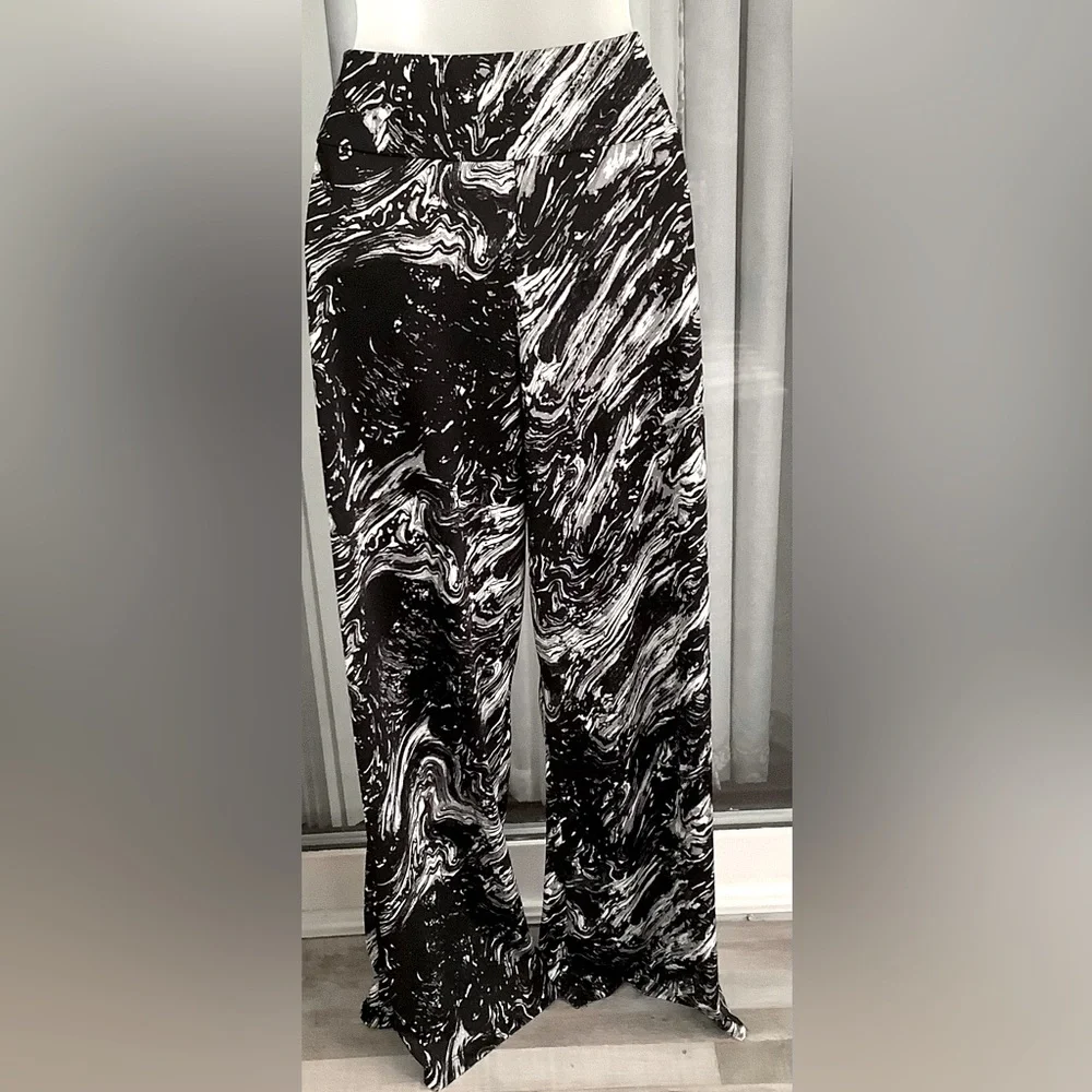ROBERT LOUIS SPLATTER PAINT DESIGN WIDE LEG PANTS🇺🇸 - Picture 2 of 5